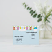 Kinder Clothesline mammikaart Contactkaartje (Staand voorkant)