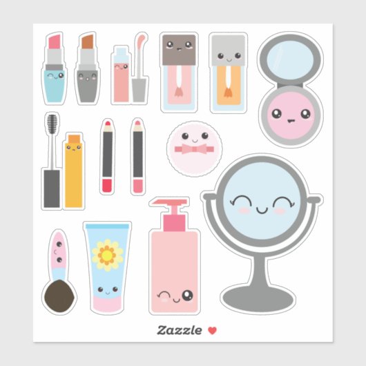 Kinder Collectie voor cosmetica Sticker (Vel)