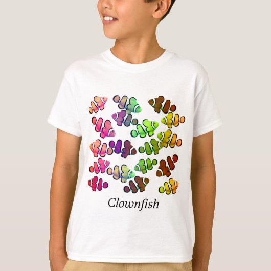 Kinder Colorful School of Clownfish T-Shirt (Voorkant)