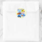 Kinder constructie 1e verjaardag T-shirts en gesch Ronde Sticker (Tas)
