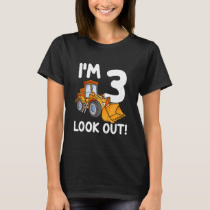 Kinder constructie 3rd Birthday Boy 3 Drie B T-shirt
