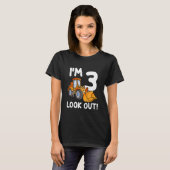 Kinder constructie 3rd Birthday Boy 3 Drie B T-shirt (Voorkant volledig)