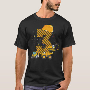 Kinder constructie 3rd Birthday Boy animal yo T-shirt