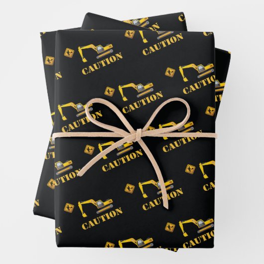 Kinder constructie dump vrachtwagen partij geschen inpakpapier vel (In situ)