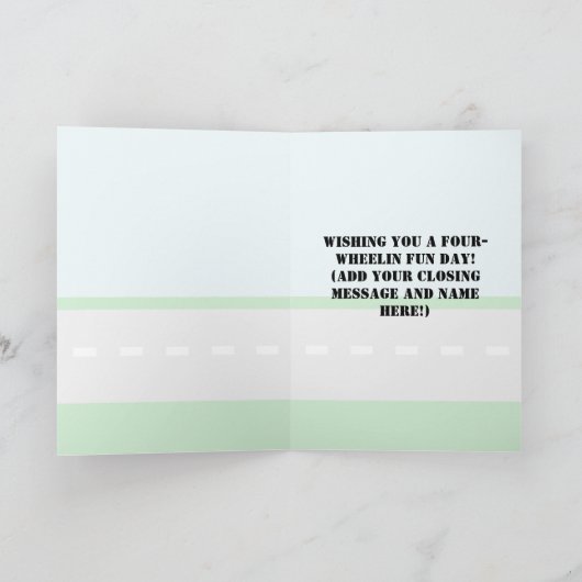 Kinder constructie Dumpruck Verjaardag Kaart (Binnen)