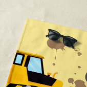 Kinder constructie jongens graven op maat strandlaken (In situ)