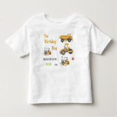 Kinder constructie verjaardagsjongen peuter shirts (Voorkant)