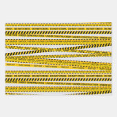 Kinder constructie waarschuwingslijn cadeau partij inpakpapier vel (Voorkant)