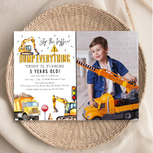 Kinder constructie Waterverf foto verjaardagsfeest Kaart