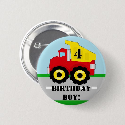 Kinder constructiedruk aangepaste Button (Voorkant /achterkant)