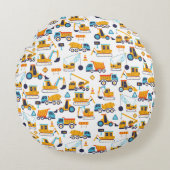 Kinder constructiepomp voor vrachtwagens rond kussen (Voorkant)