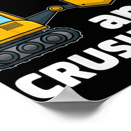 Kinder constructietechniek 5e verjaardag Jongen 5  Poster (Hoek)