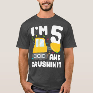 Kinder constructietechniek 5e verjaardag Jongen 5 T-shirt