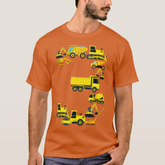 Kinder constructietransport 3e verjaardag 3 jaar o t-shirt