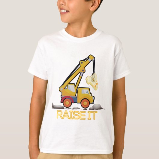 Kinder constructietransport vierde geboortecyclus t-shirt (Voorkant)