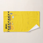 Kinder constructievoertuigen Aangepaste gele borde Bad Handdoek (Handdoek)