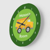 Kinder constructievoertuigen, aangepaste kinderdag grote klok (Hoek)