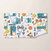 Kinder constructievoertuigen bad handdoek (Handdoek)