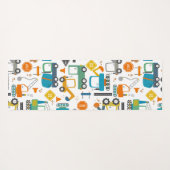 Kinder constructievoertuigen met stationair gepers yogamat (Achterkant (horizontaal))