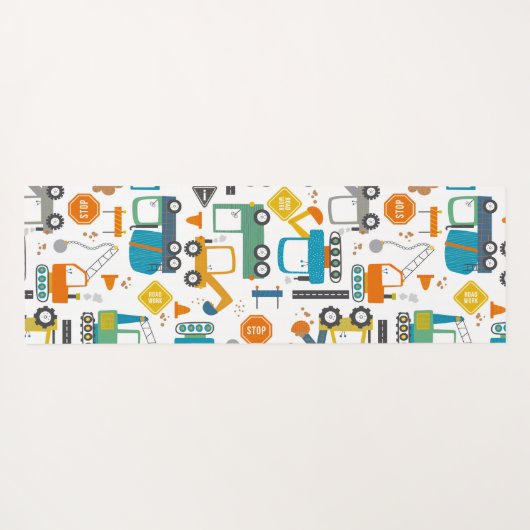 Kinder constructievoertuigen met stationair gepers yogamat (Achterkant (horizontaal))
