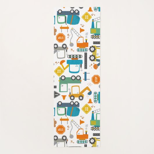 Kinder constructievoertuigen met stationair gepers yogamat (Achterkant)