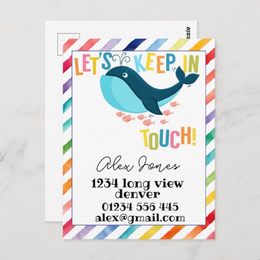 Kinder contact houden met KIT Briefkaart (Voorkant / Achterkant)