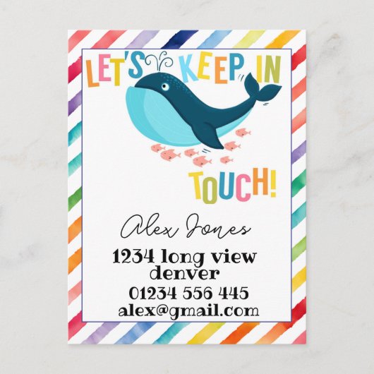 Kinder contact houden met KIT Briefkaart (Voorkant)