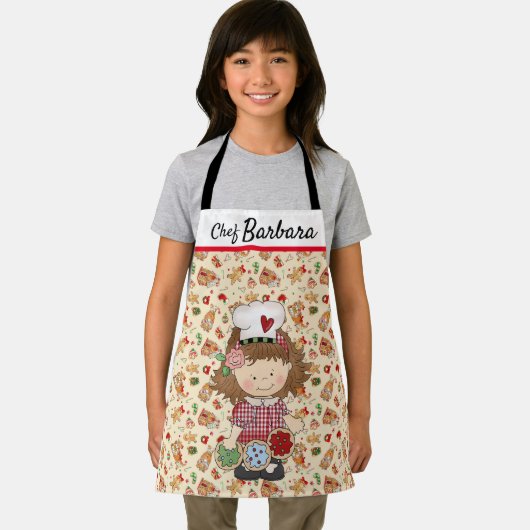 Kinder Cookie All-Over Print Apron Schort (Insitu)