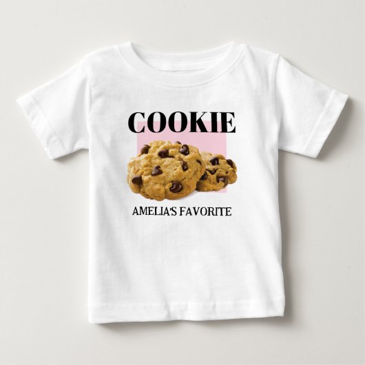Kinder Cookie T-shirt, gepersonaliseerde Cookie (Voorkant)