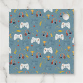 Kinder Cool Blue Gaming Bedankt Jongens Verjaardag Bedankjes Labels (Achterkant)