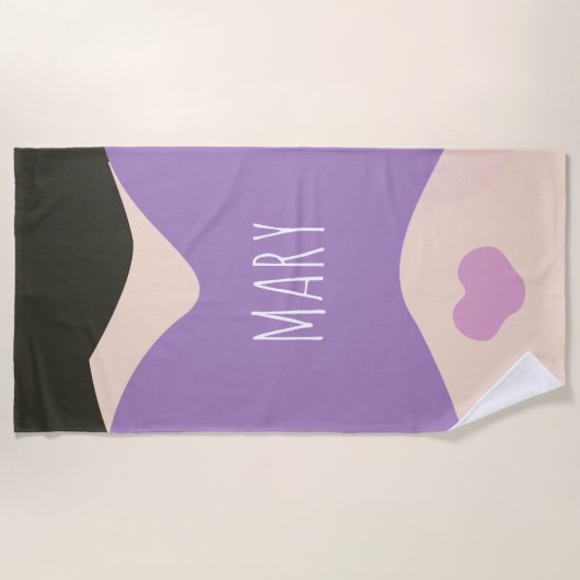 Kinder Cool Spa Girl Persoonlijke naam Strandlaken (Voorkant)