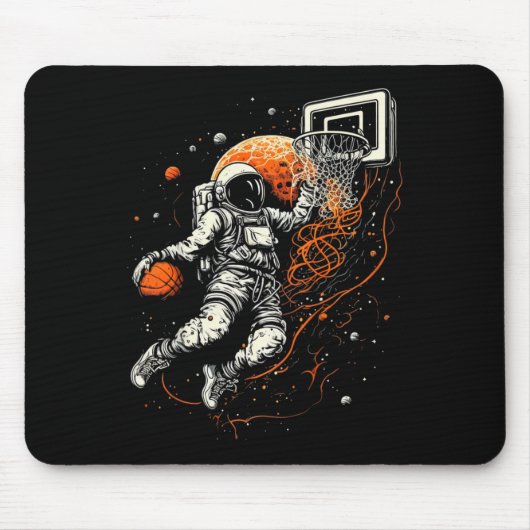 Kinder Cool Space Basketbal met Astronaut Muismat (Voorkant)