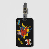 Kinder Cool Superheld Foto Bagagelabel (Voorkant (verticaal))