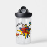 Kinder Cool Superheld Photo Water Bottle Waterfles<br><div class="desc">Deze superheld waterfles die je kind in een superheld verandert, is perfect voor kinderen op school of onderweg. Het flesje is voorzien van een superheld met hun foto en hun naam. De doopvontstijlen, de grootte en de kleuren kunnen na het personaliseren worden veranderd door op de pas verdere verbinding te...</div>