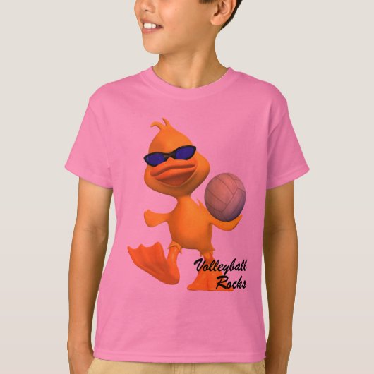 Kinder Cool Volleyball Rocks T-Shirt (Voorkant)