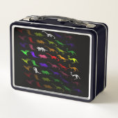 Kinder coole regenboogkleurige schattige dinosauru (Achterkant)