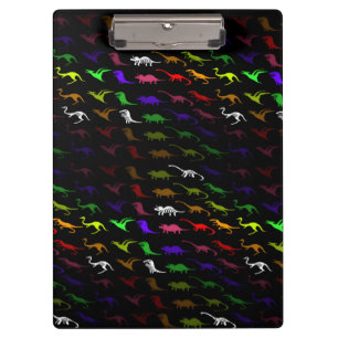 Kinder coole regenboogkleurige schattige dinosauru klembord