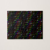 Kinder coole regenboogkleurige schattige dinosauru legpuzzel (Horizontaal)