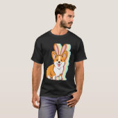 Kinder Corgi Bunny Easter Day Cute Dog Puppy B T-shirt (Voorkant volledig)