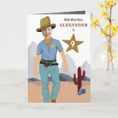 Kinder Cowboy Special Sheriff Original ADD Foto Kaart (Gele Bloem)