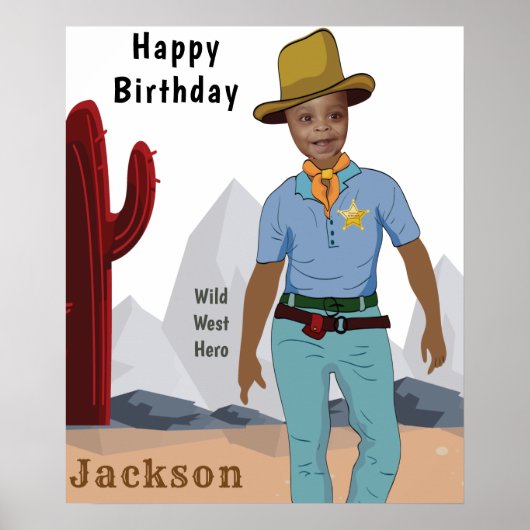 Kinder Cowboy Special Sheriff Original ADD Foto Poster (Voorkant)