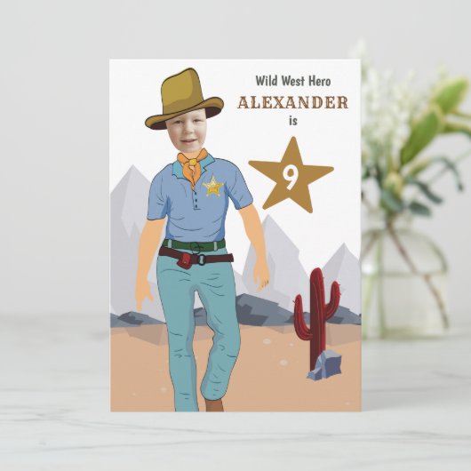 Kinder Cowboy Special Sheriff Original ADD Photo I Kaart (Staand voorkant)
