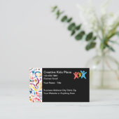 Kinder Creatieve Kinderopvang Kleurrijk Visitekaartje (Staand voorkant)