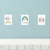 Kinder crèche muurkunst sets (Houten vloer)