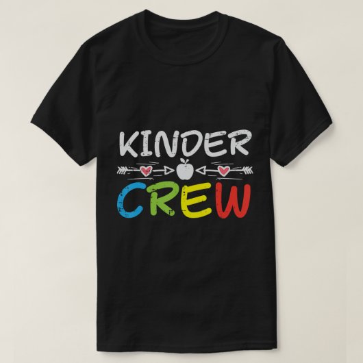 Kinder Crew First Day Kindergarten Boys Girls T T-shirt (Design voorkant)