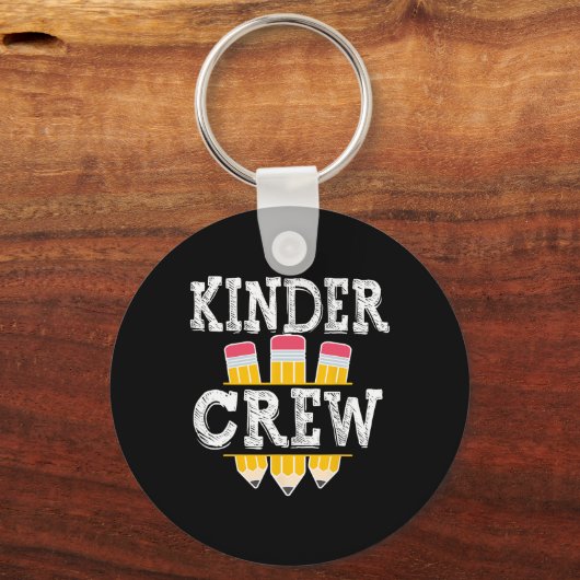 Kinder Crew Fun Kindergarten Squad 1 dag Sleutelhanger (Voorkant)