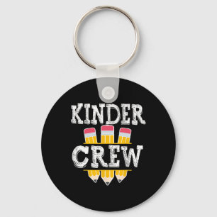 Kinder Crew Fun Kleuterschool Squad Leraar 1e Dag Sleutelhanger