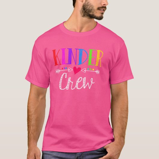 Kinder Crew Funny Kindergarten Leraar 1 dag T-shirt (Voorkant)