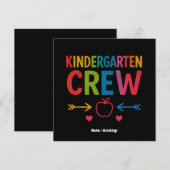 Kinder Crew Grappig Kindergarten Leuk Terug Naar S Kaart (Voorkant / Achterkant)