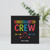 Kinder Crew Grappig Kindergarten Leuk Terug Naar S Kaart (Staand voorkant)